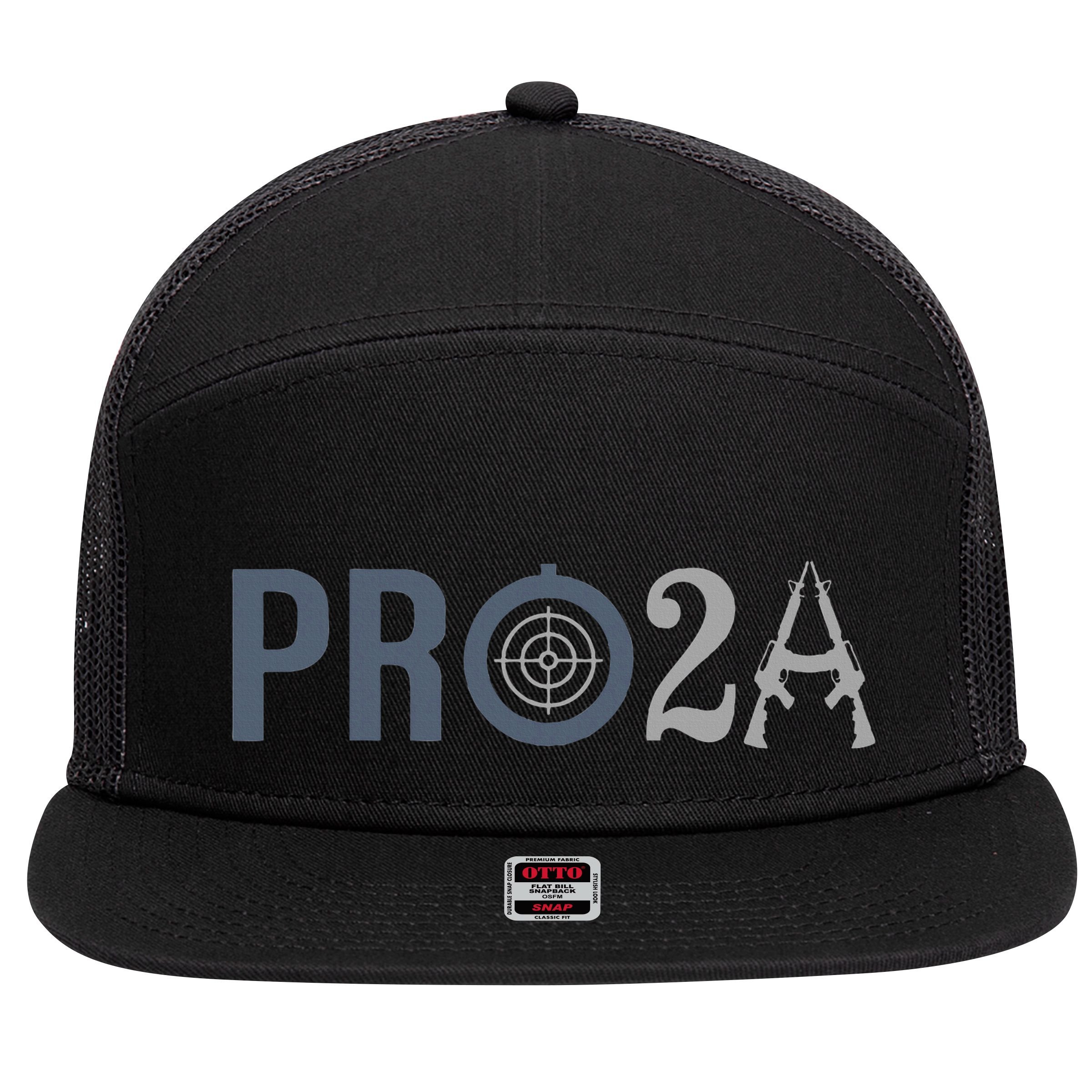 Pro Second Amendment Freedom Over Tyranny 7 Panel Mesh Trucker Snapback Hat