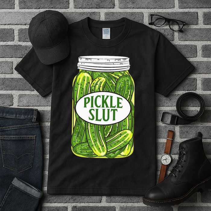 Pickle Slut A Girl Who Loves Pickles Canning Food Quote Tall T-Shirt