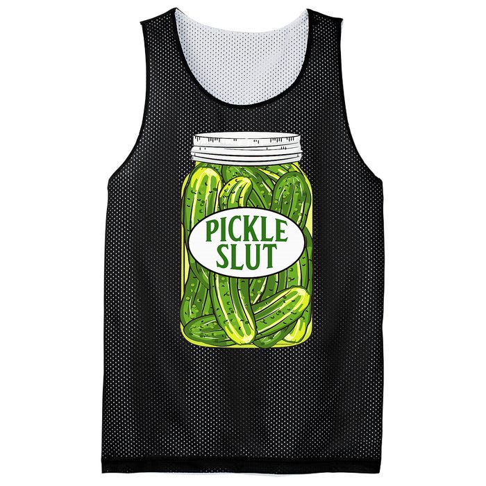 Pickle Slut A Girl Who Loves Pickles Canning Food Quote Mesh Reversible Basketball Jersey Tank