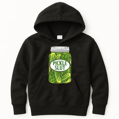 Pickle Slut A Girl Who Loves Pickles Canning Food Quote Kids Hoodie