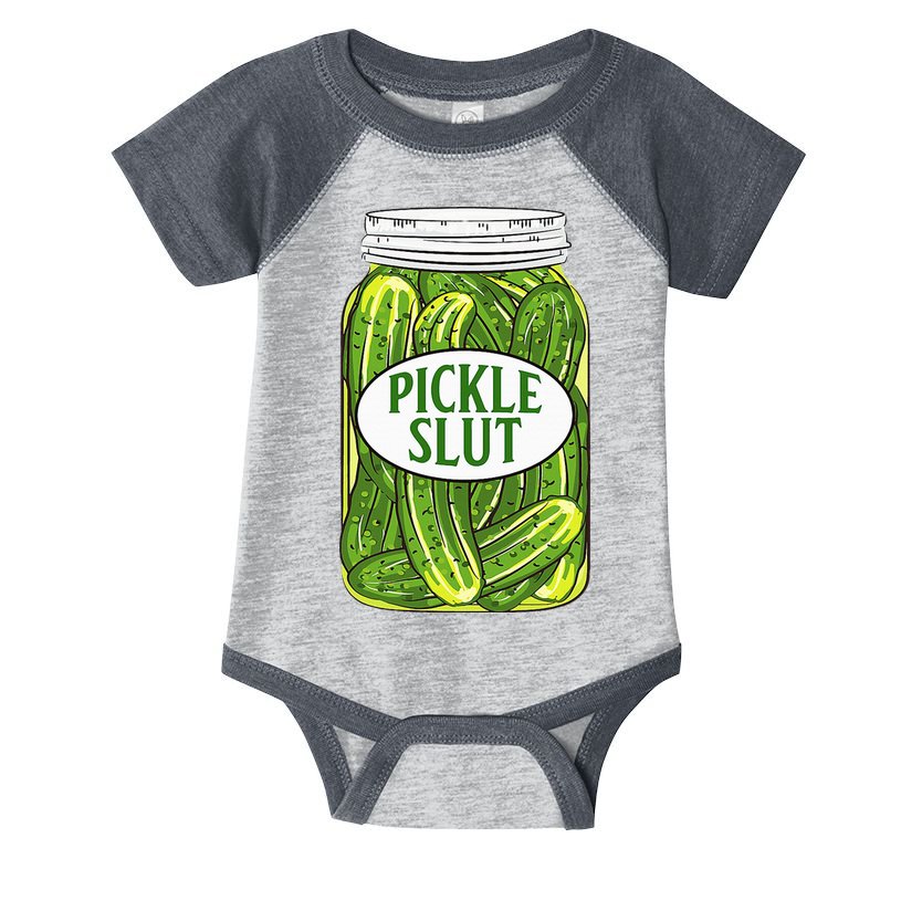 Pickle Slut A Girl Who Loves Pickles Canning Food Quote Infant Baby Jersey Bodysuit