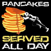 Pancakes Served All Day Fun Lineman Football Christmas Gifts 16 in Basic Backpack