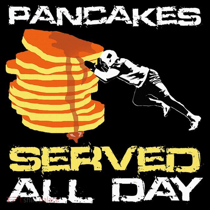 Pancakes Served All Day Fun Lineman Football Christmas Gifts Poster