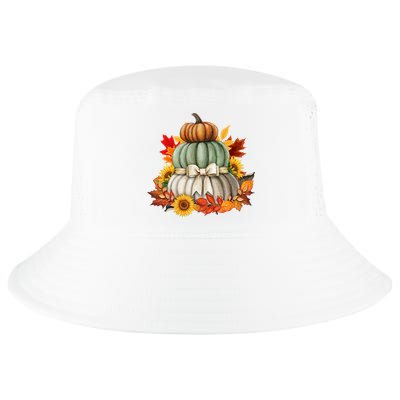 Pumpkin Sunflower Autumn Leaves Cool Comfort Performance Bucket Hat