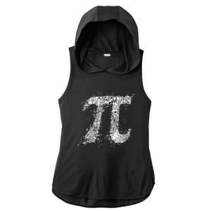 Pi Symbol Action (Drip Art) Painting Splatter Bw Gift Ladies PosiCharge Tri-Blend Wicking Draft Hoodie Tank