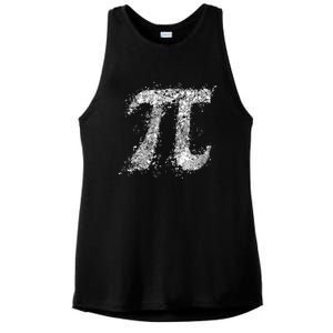 Pi Symbol Action (Drip Art) Painting Splatter Bw Gift Ladies PosiCharge Tri-Blend Wicking Tank