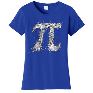 Pi Symbol Action (Drip Art) Painting Splatter Bw Gift Women's T-Shirt