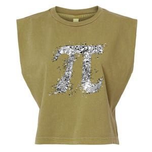 Pi Symbol Action (Drip Art) Painting Splatter Bw Gift Garment-Dyed Women's Muscle Tee