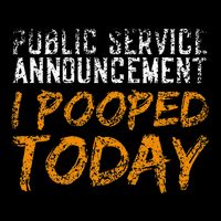 Public Service Announcement I Pooped Today Poop Stripe Pom Pom Beanie
