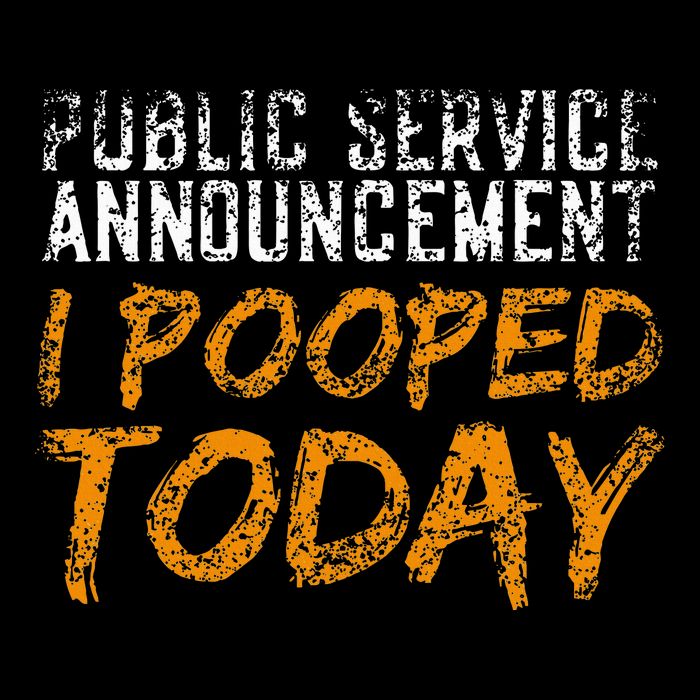 Public Service Announcement I Pooped Today Poop Stripe Pom Pom Beanie