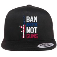 Pro Second Amendment Gun Rights Ban Idiots Not Guns Flat Bill Trucker Hat