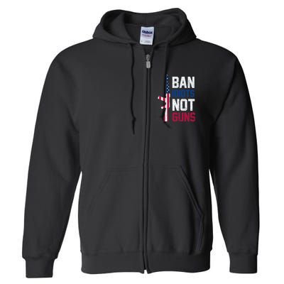 Pro Second Amendment Gun Rights Ban Idiots Not Guns Full Zip Hoodie