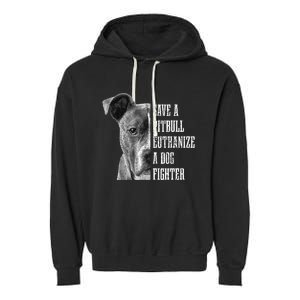 Pitbull Save A Pitbull Funny Dog Rescue Pitbull Mom Dad Garment-Dyed Fleece Hoodie