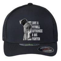 Pitbull Save A Pitbull Funny Dog Rescue Pitbull Mom Dad Flexfit Unipanel Trucker Cap