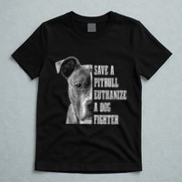 Pitbull Save A Pitbull Funny Dog Rescue Pitbull Mom Dad T-Shirt