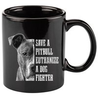 Pitbull Save A Pitbull Funny Dog Rescue Pitbull Mom Dad 11oz C Handle Ceramic Mug