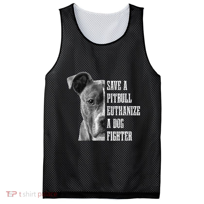 Pitbull Save A Pitbull Funny Dog Rescue Pitbull Mom Dad Mesh Reversible Basketball Jersey Tank
