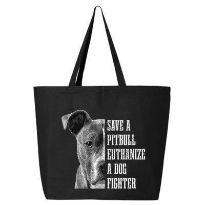 Pitbull Save A Pitbull Funny Dog Rescue Pitbull Mom Dad 25L Jumbo Tote
