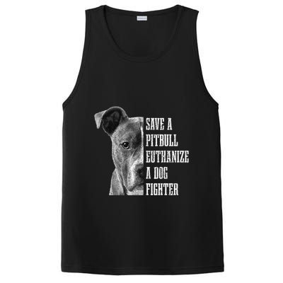 Pitbull Save A Pitbull Funny Dog Rescue Pitbull Mom Dad PosiCharge Competitor Tank