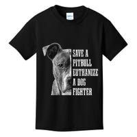Pitbull Save A Pitbull Funny Dog Rescue Pitbull Mom Dad Kids T-Shirt