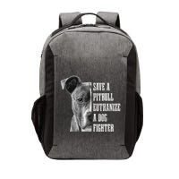 Pitbull Save A Pitbull Funny Dog Rescue Pitbull Mom Dad Vector Backpack