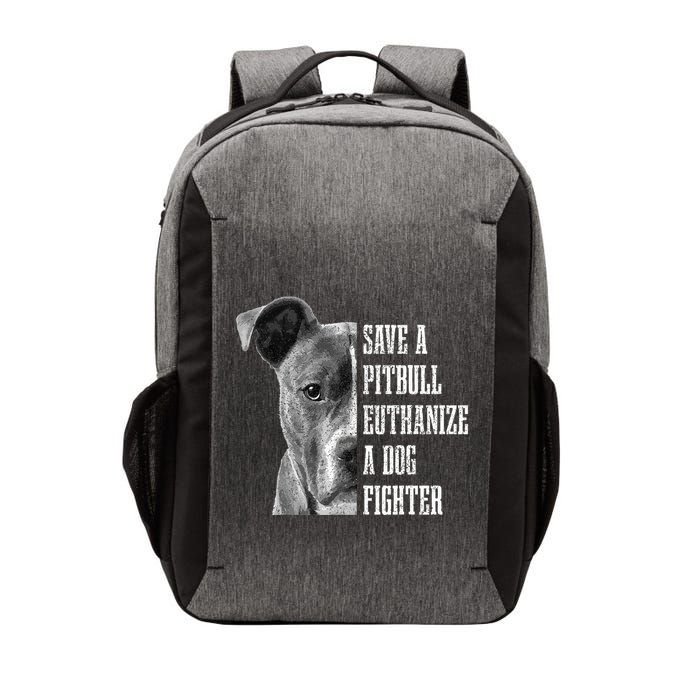 Pitbull Save A Pitbull Funny Dog Rescue Pitbull Mom Dad Vector Backpack