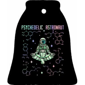 Psychedelic Space Astronaut Psychonaut Ceramic Bell Ornament