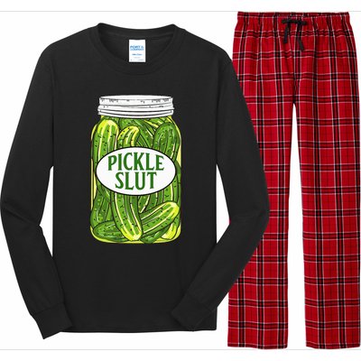 Pickle Slut A Girl Who Loves Pickles Canning Food Quote Long Sleeve Pajama Set