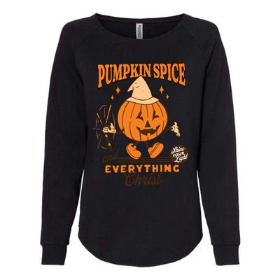 Pumpkin Spice And Everything Christ Jesus Fall Halloween Womens California Wash Sweatshirt