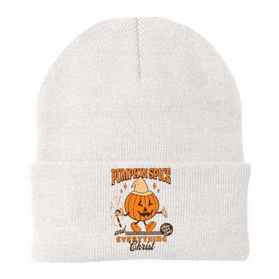 Pumpkin Spice And Everything Christ Jesus Fall Halloween Knit Cap Winter Beanie