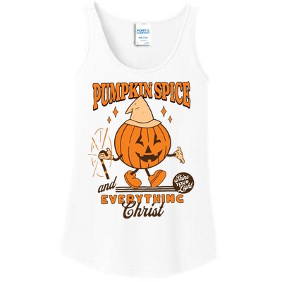 Pumpkin Spice And Everything Christ Jesus Fall Halloween Ladies Essential Tank