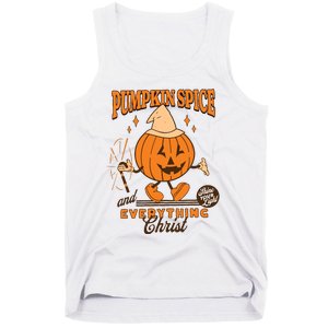 Pumpkin Spice And Everything Christ Jesus Fall Halloween Tank Top