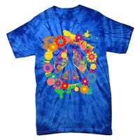 Peace Sign Bright Colorful Flowers 60s 70s Hippie Retro Meaningful Gift Tie-Dye T-Shirt