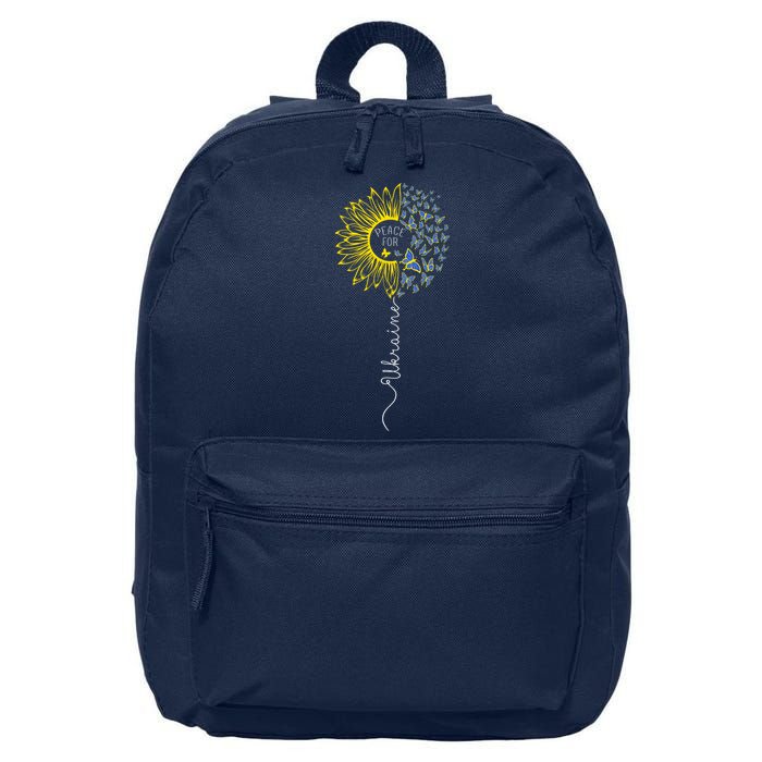 Peace Sunflower Butterflies Flag Support 16 in Basic Backpack