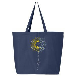 Peace Sunflower Butterflies Flag Support 25L Jumbo Tote