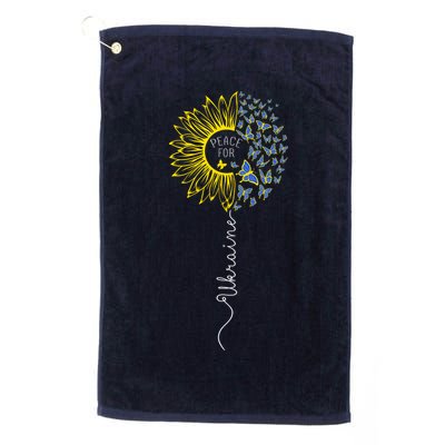 Peace Sunflower Butterflies Flag Support Golf Towel