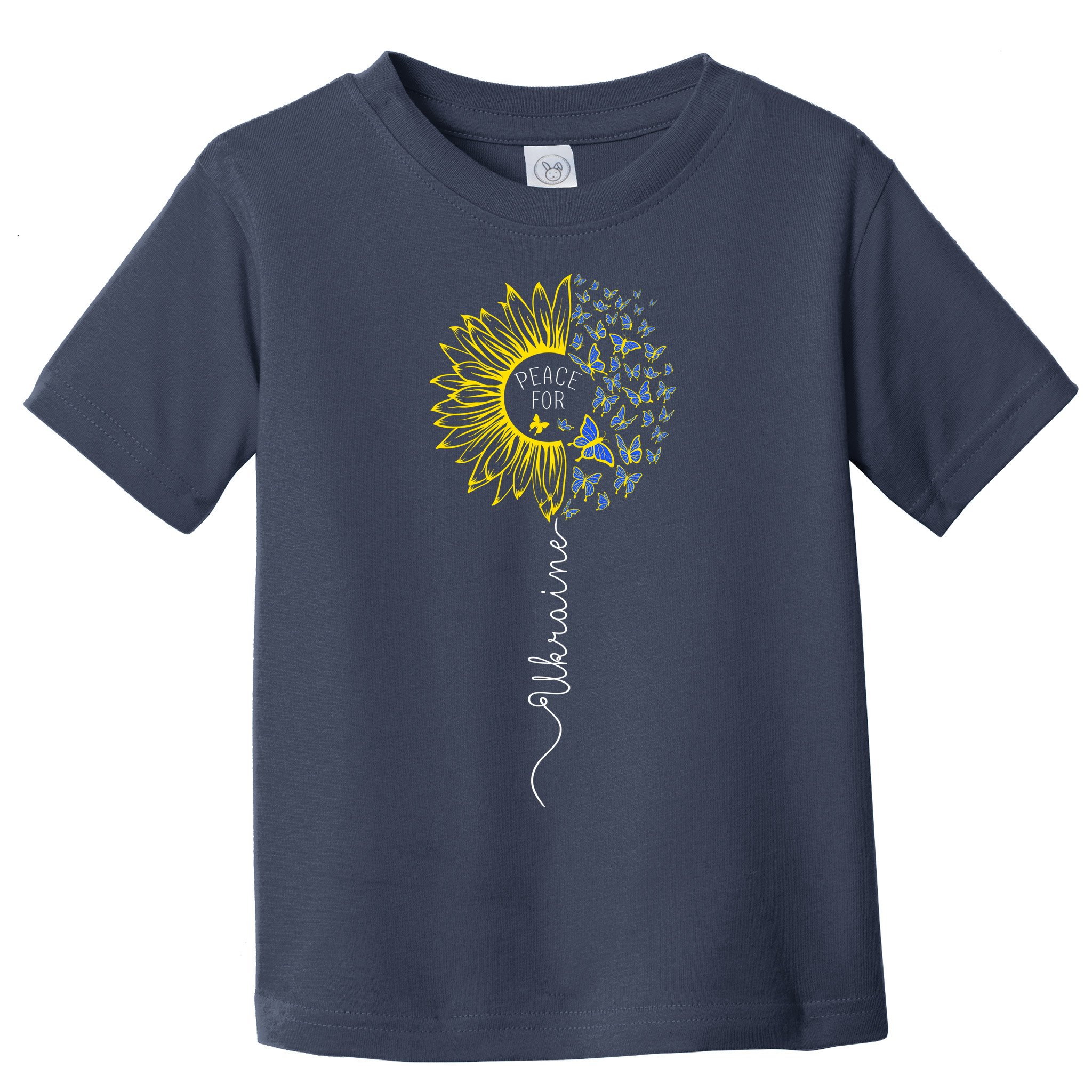 Peace Sunflower Butterflies Flag Support Toddler T-Shirt