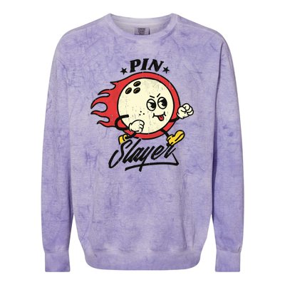 Pink Slayer Bowling Colorblast Crewneck Sweatshirt