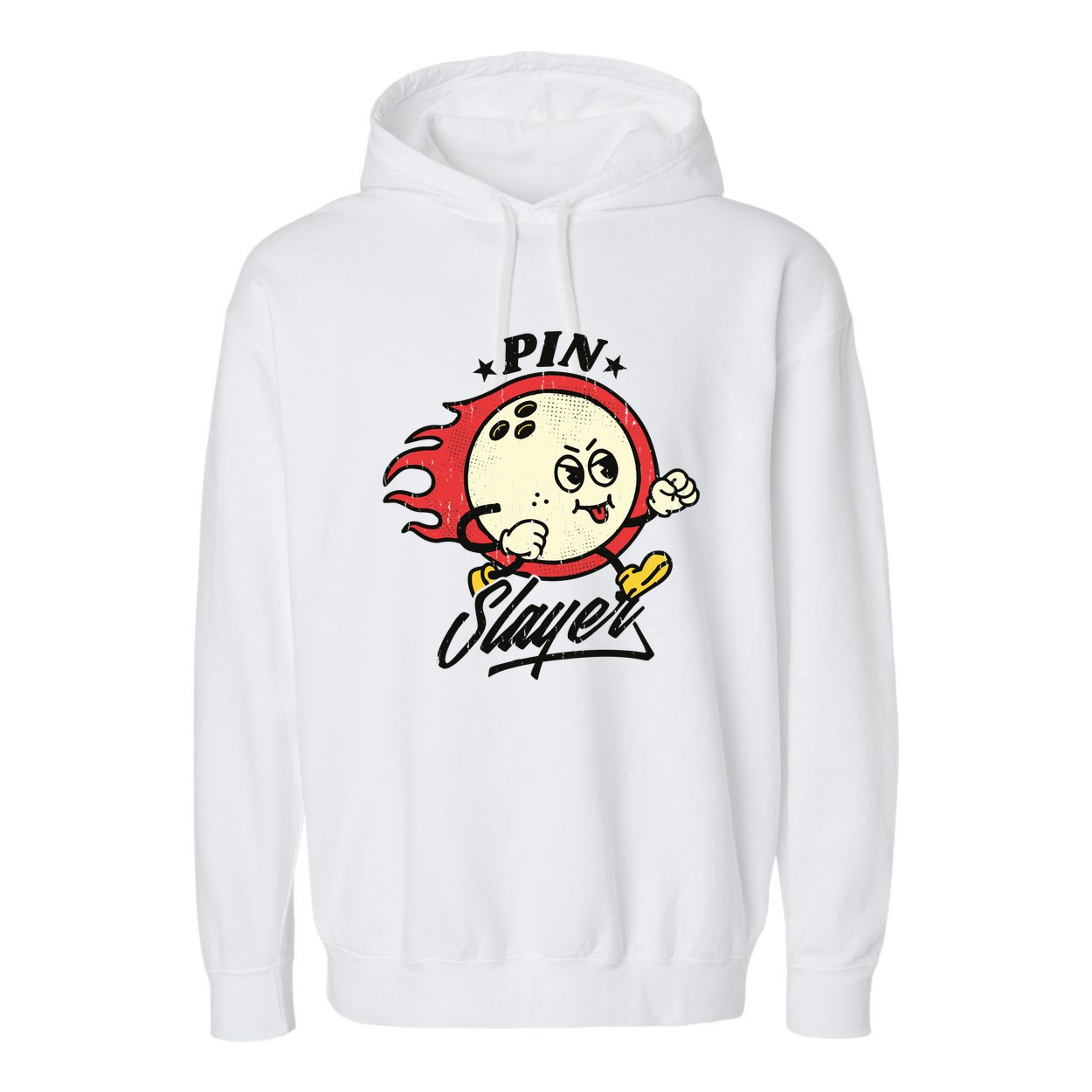 Pink Slayer Bowling Garment-Dyed Fleece Hoodie