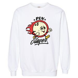 Pink Slayer Bowling Garment-Dyed Sweatshirt