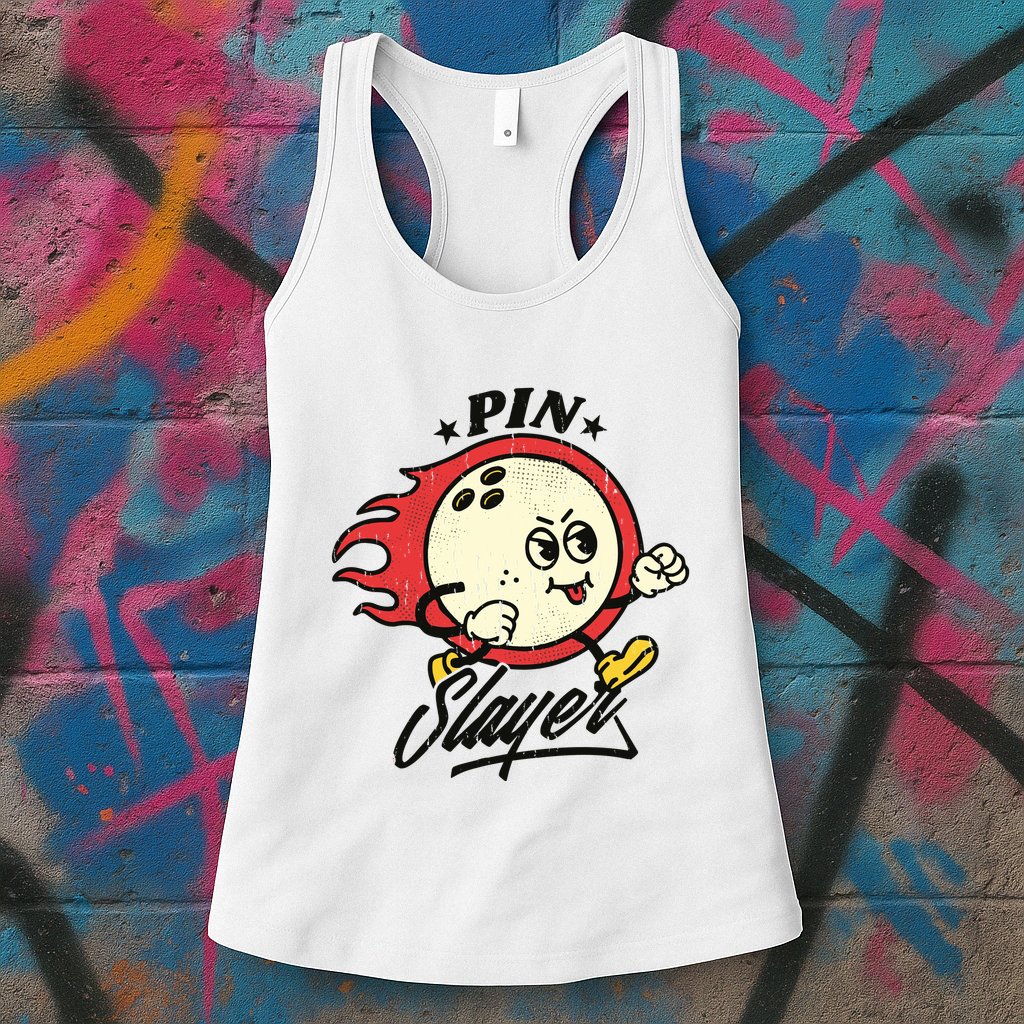 Pink Slayer Bowling Womens Tank Top