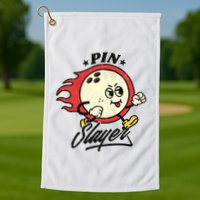 Pink Slayer Bowling Golf Towel