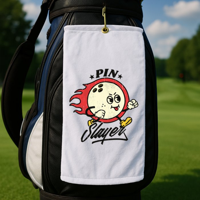 Pink Slayer Bowling Golf Towel
