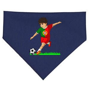 Portuguese Soccer Boy Portugal Flag Jersey Football Fans USA-Made Doggie Bandana