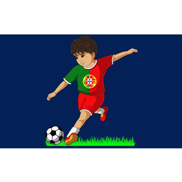 Portuguese Soccer Boy Portugal Flag Jersey Football Fans Bumper Sticker