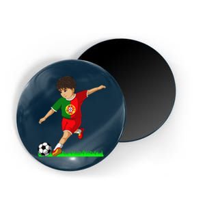 Portuguese Soccer Boy Portugal Flag Jersey Football Fans Magnet