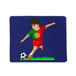 Portuguese Soccer Boy Portugal Flag Jersey Football Fans Mousepad