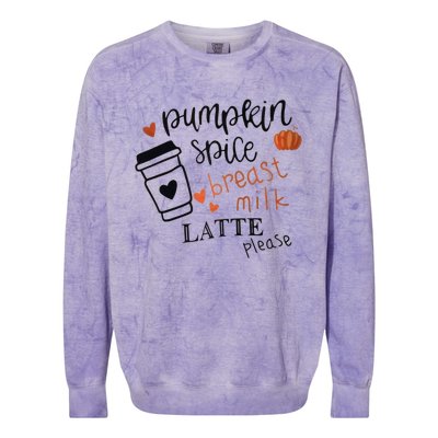 Pumpkin Spice Breast Milk Latte Please Colorblast Crewneck Sweatshirt