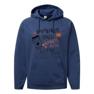 Pumpkin Spice Breast Milk Latte Please Performance Fleece Hoodie