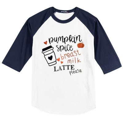 Pumpkin Spice Breast Milk Latte Please Baseball Sleeve Shirt